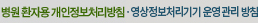 병원환자용 개인정보처리방침/영상정보처리기기운영관리방침